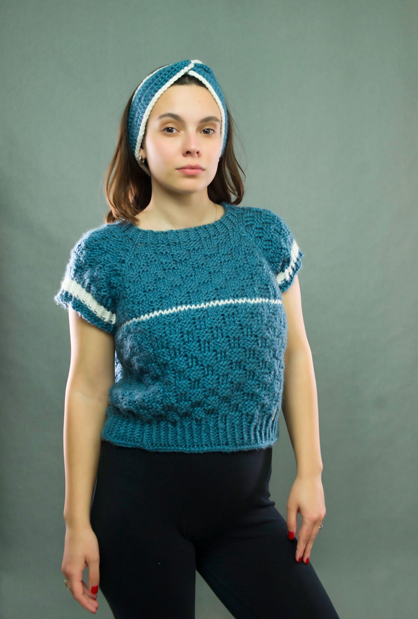 "Pacific" Short-sleeve sweater