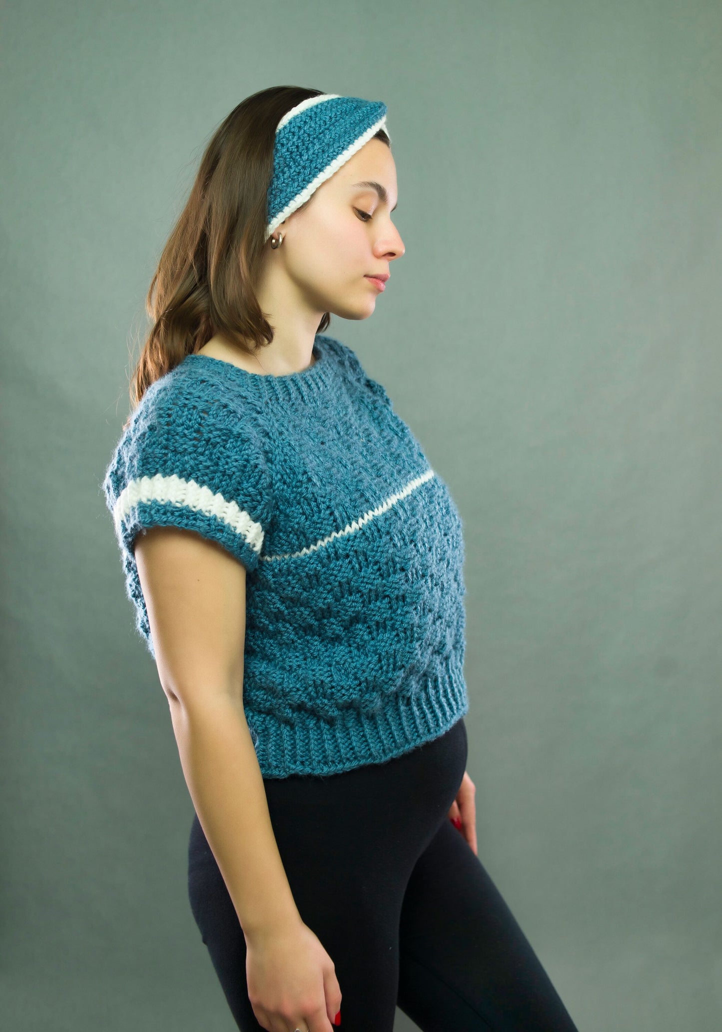 "Pacific" Short-sleeve sweater