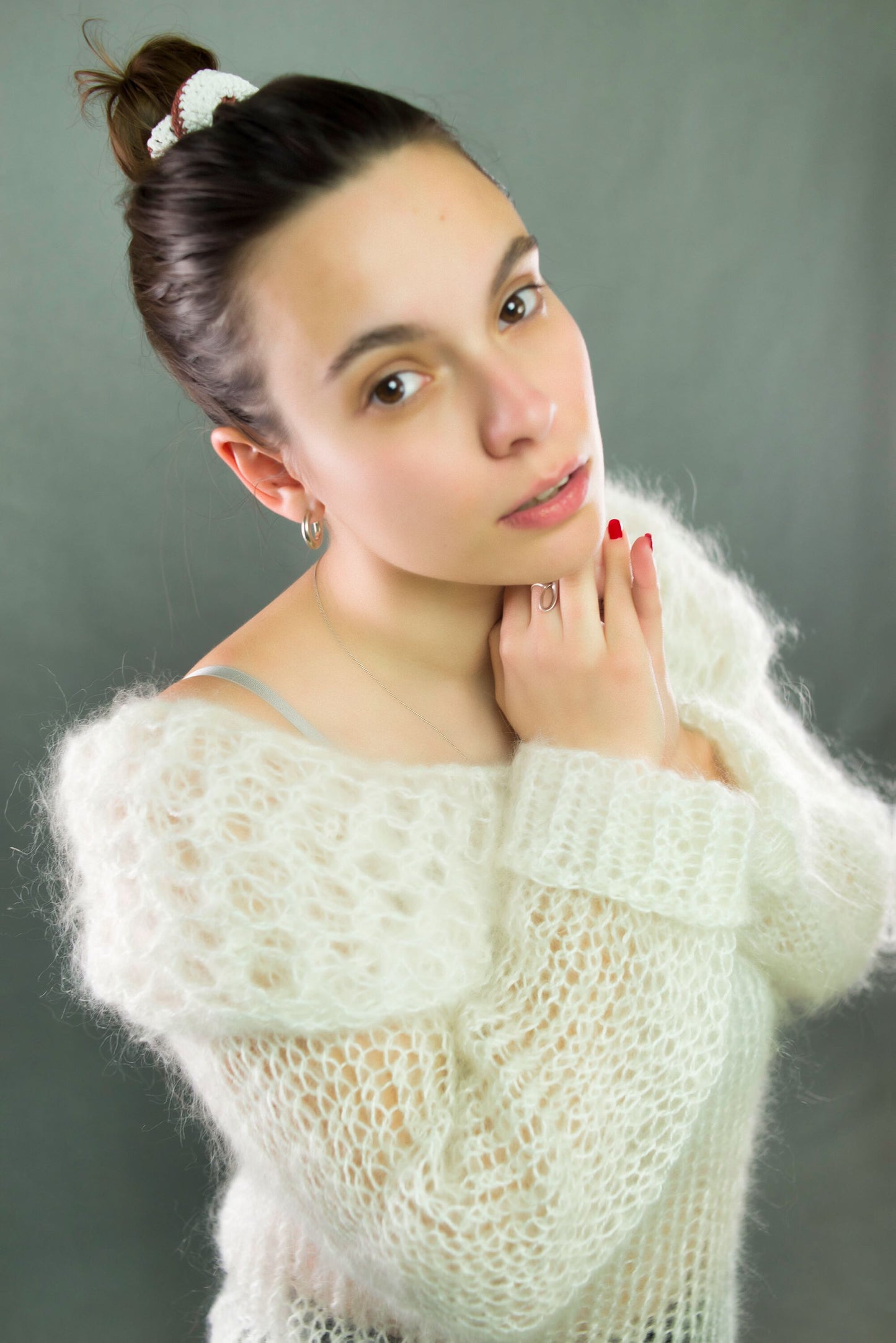 "Married To The Cloud" white sweater