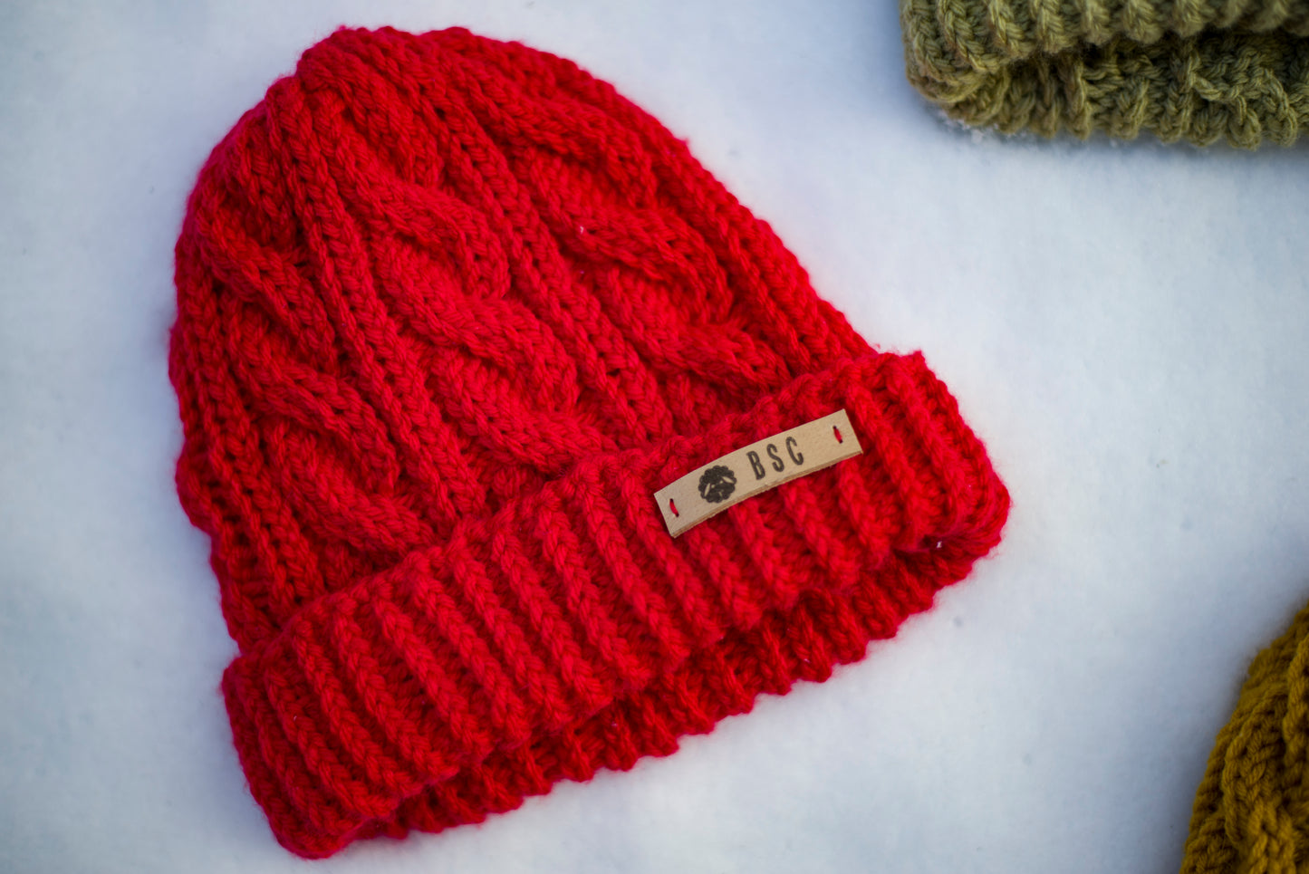 Cable knit beanie
