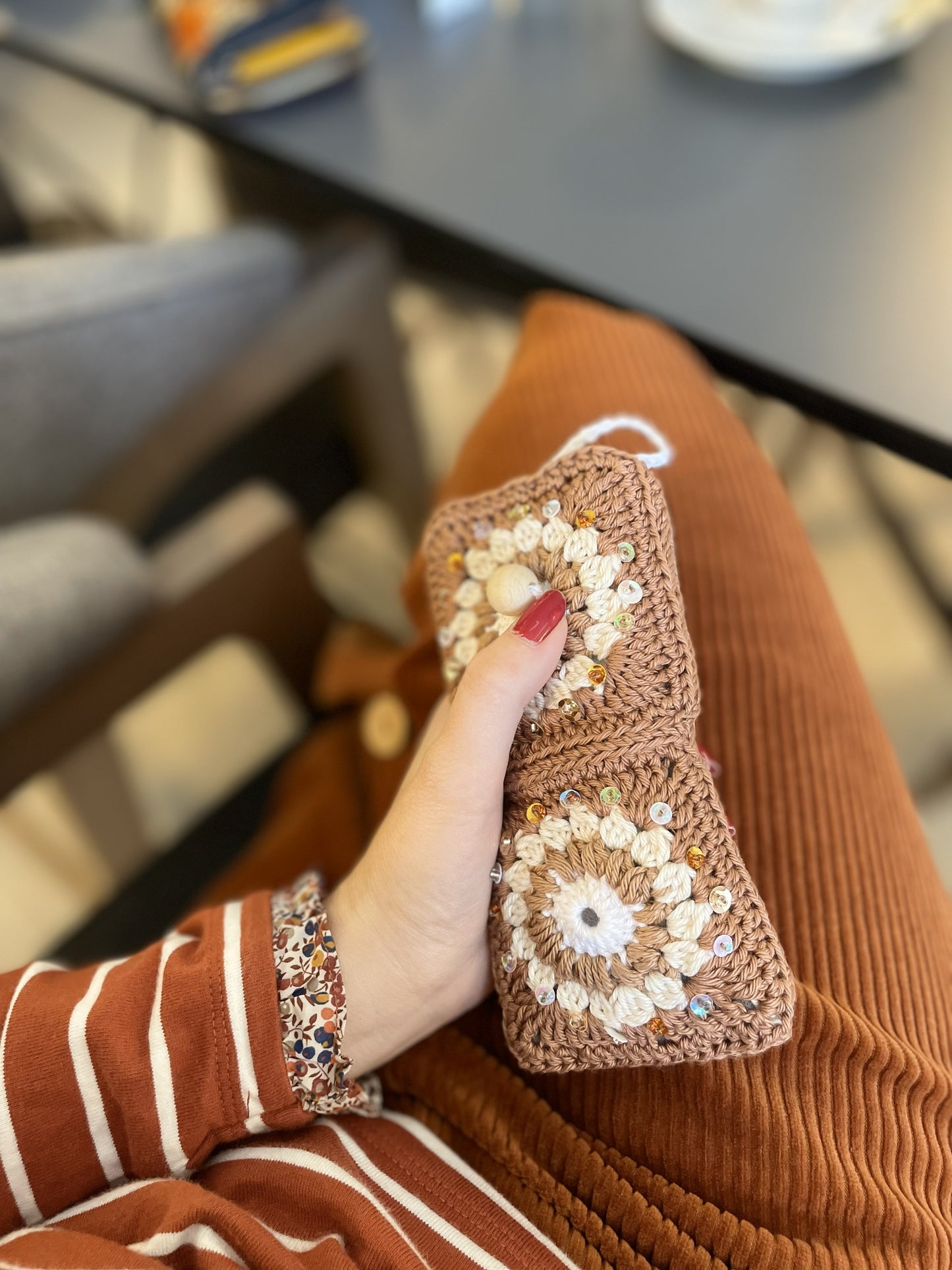 Crocheted eyewear case