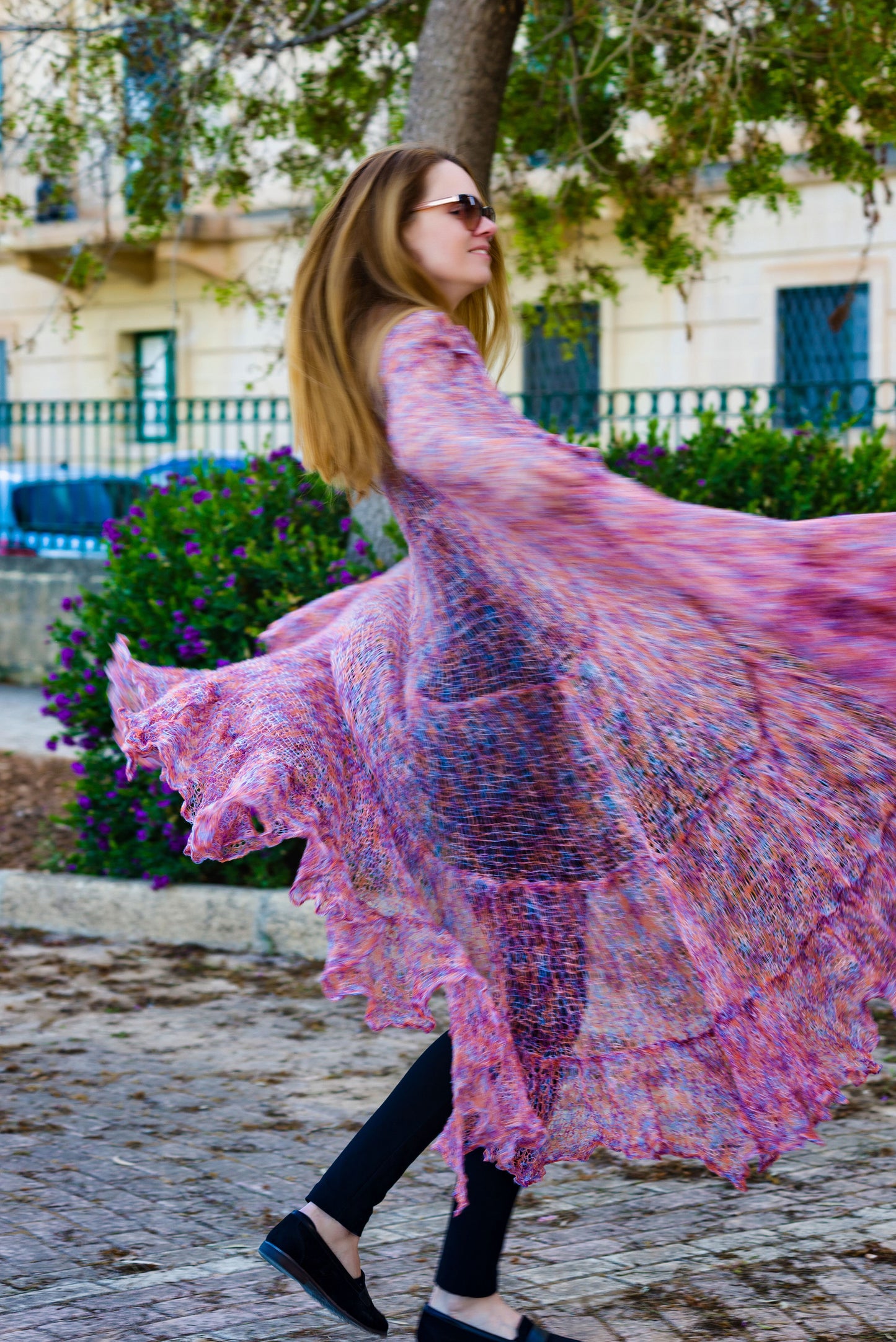 "Pink Sunset" Shawl
