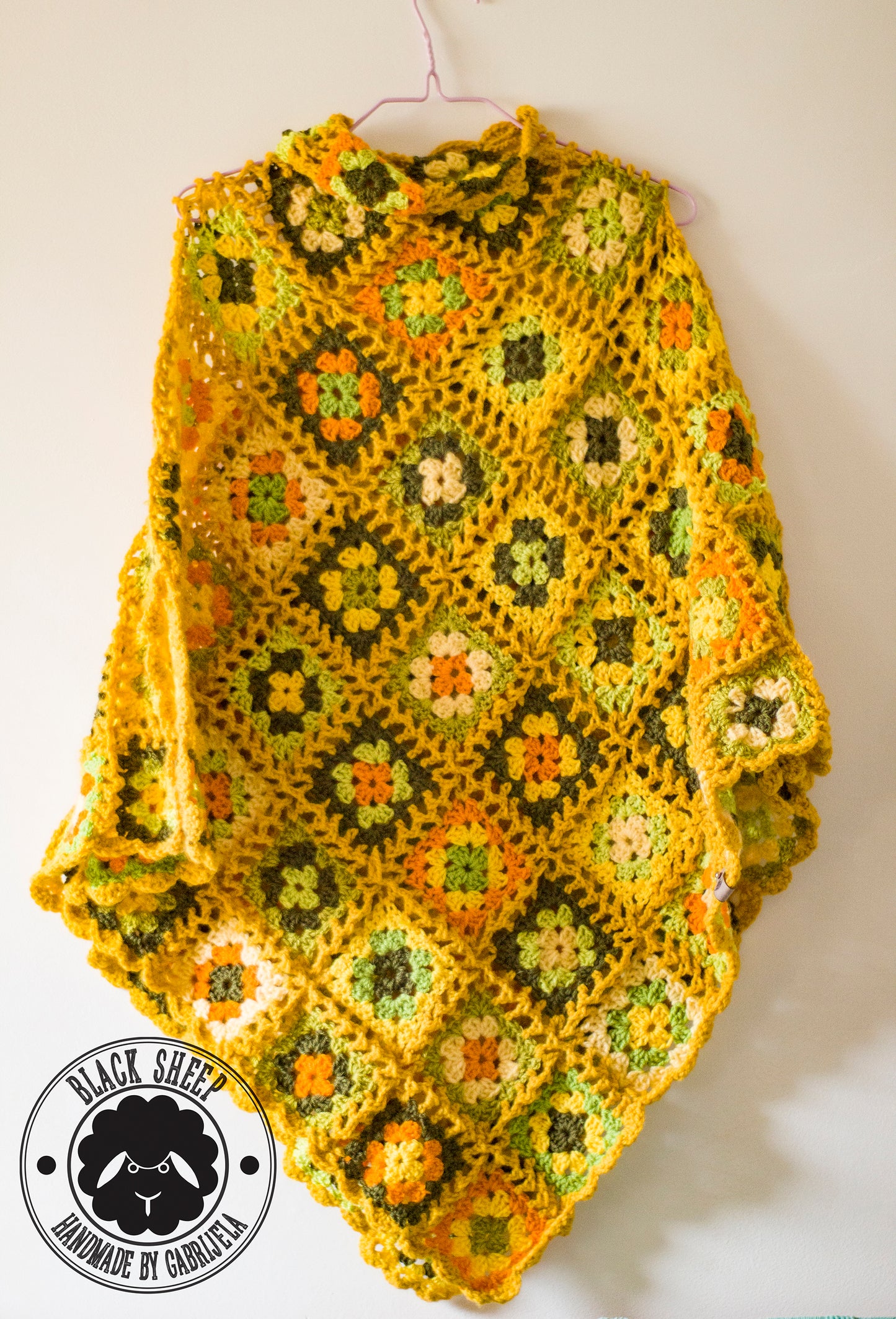 "Van Gogh Sunflowers" poncho cardigan