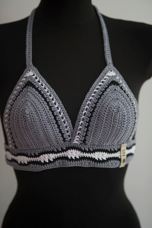 "Fade To Grey" Bralette Crop Top