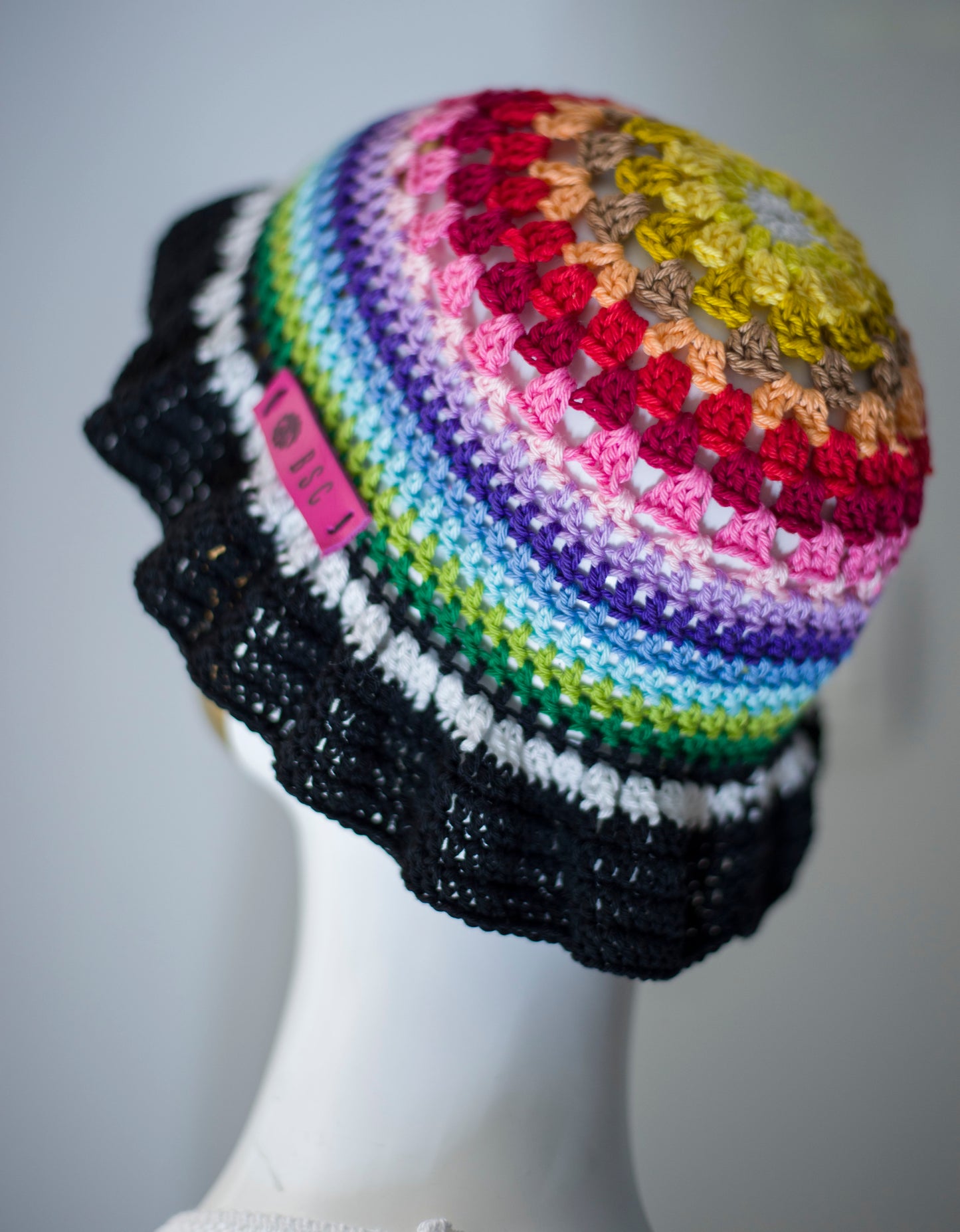 Crocheted cotton hat