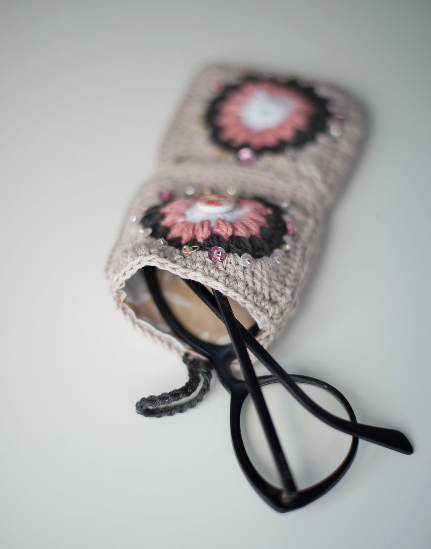 Crocheted eyewear case