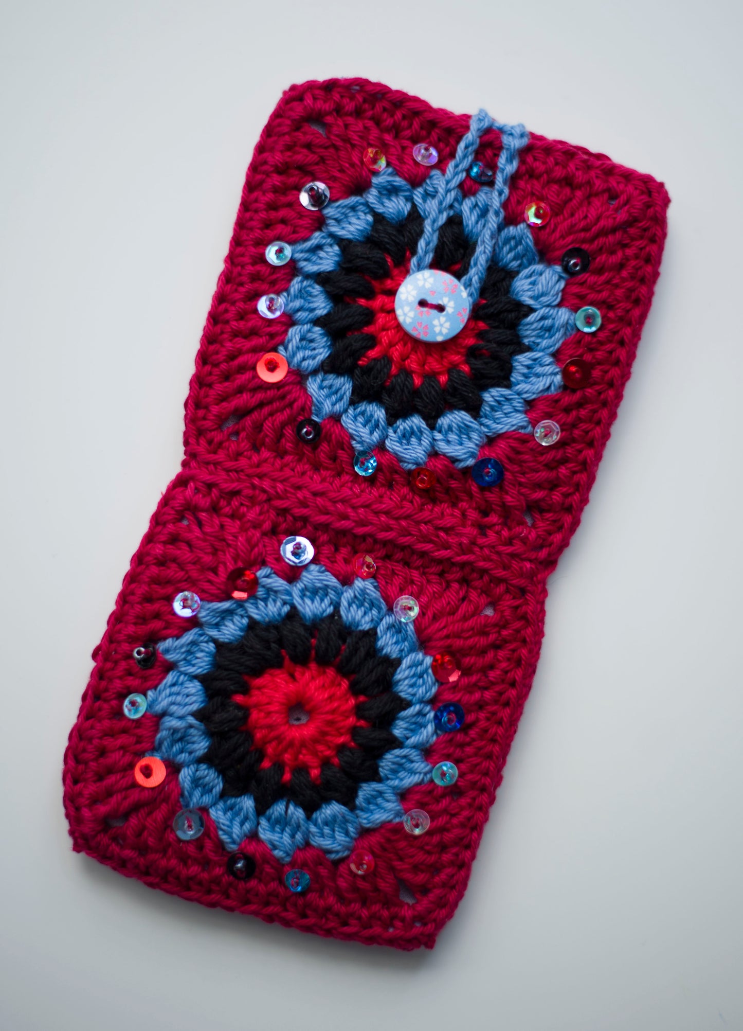 Crocheted eyewear case