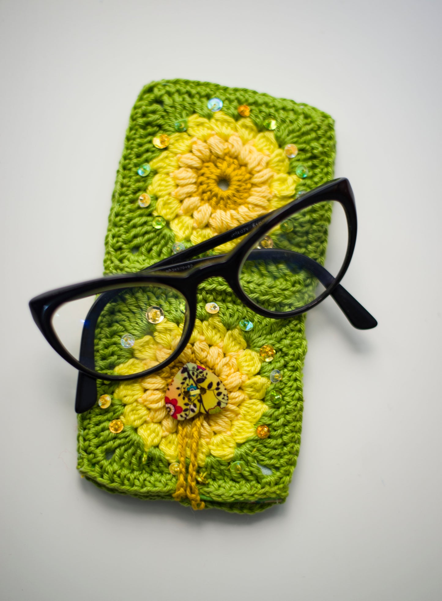 Crocheted eyewear case