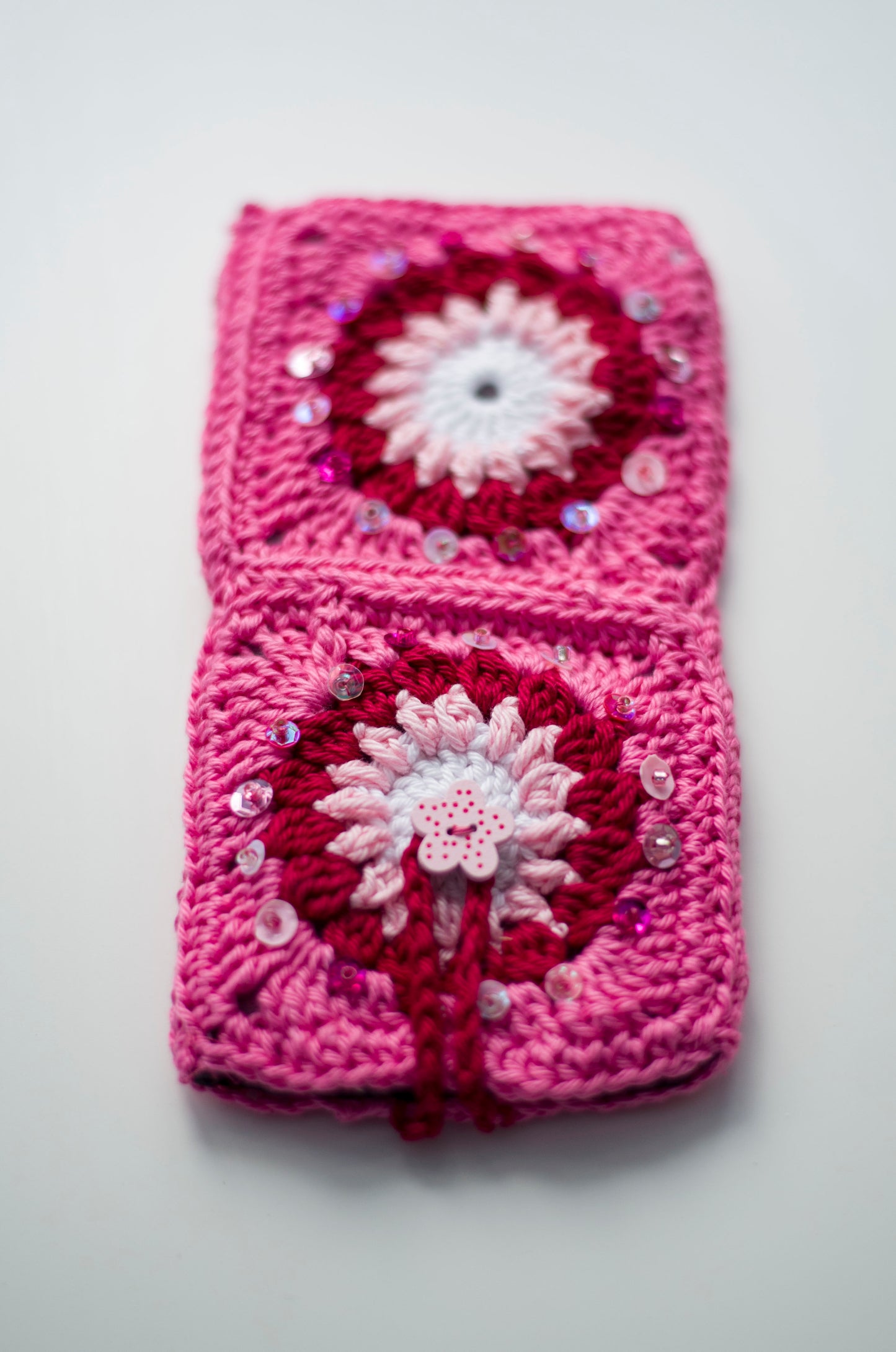 Crocheted eyewear case