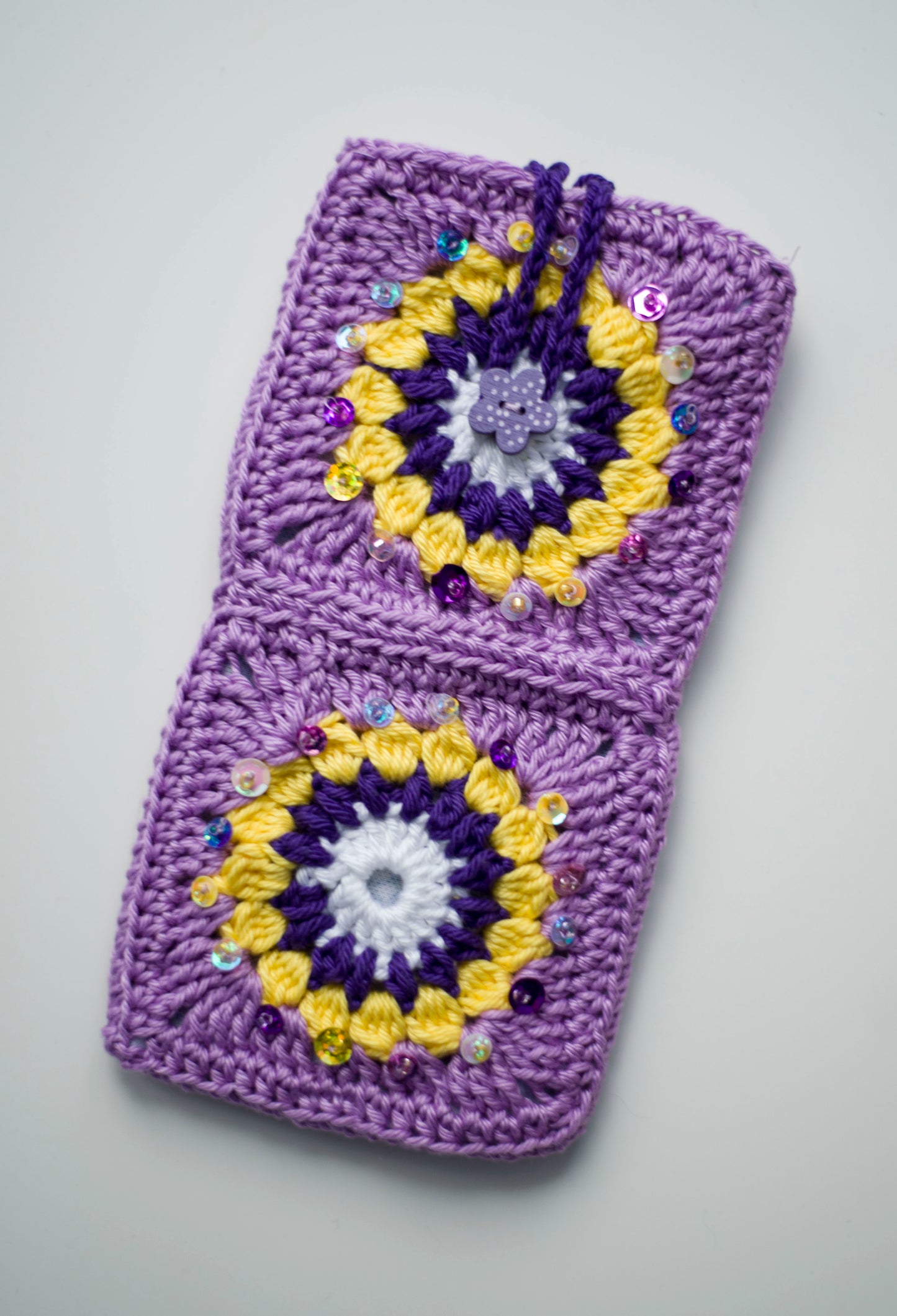 Crocheted eyewear case