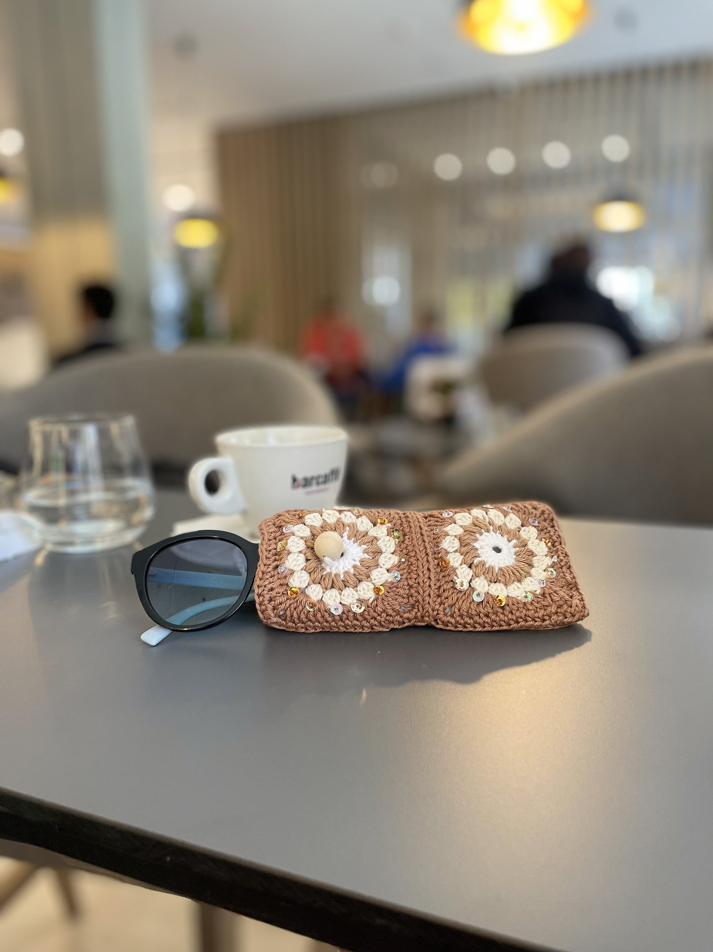 Crocheted eyewear case