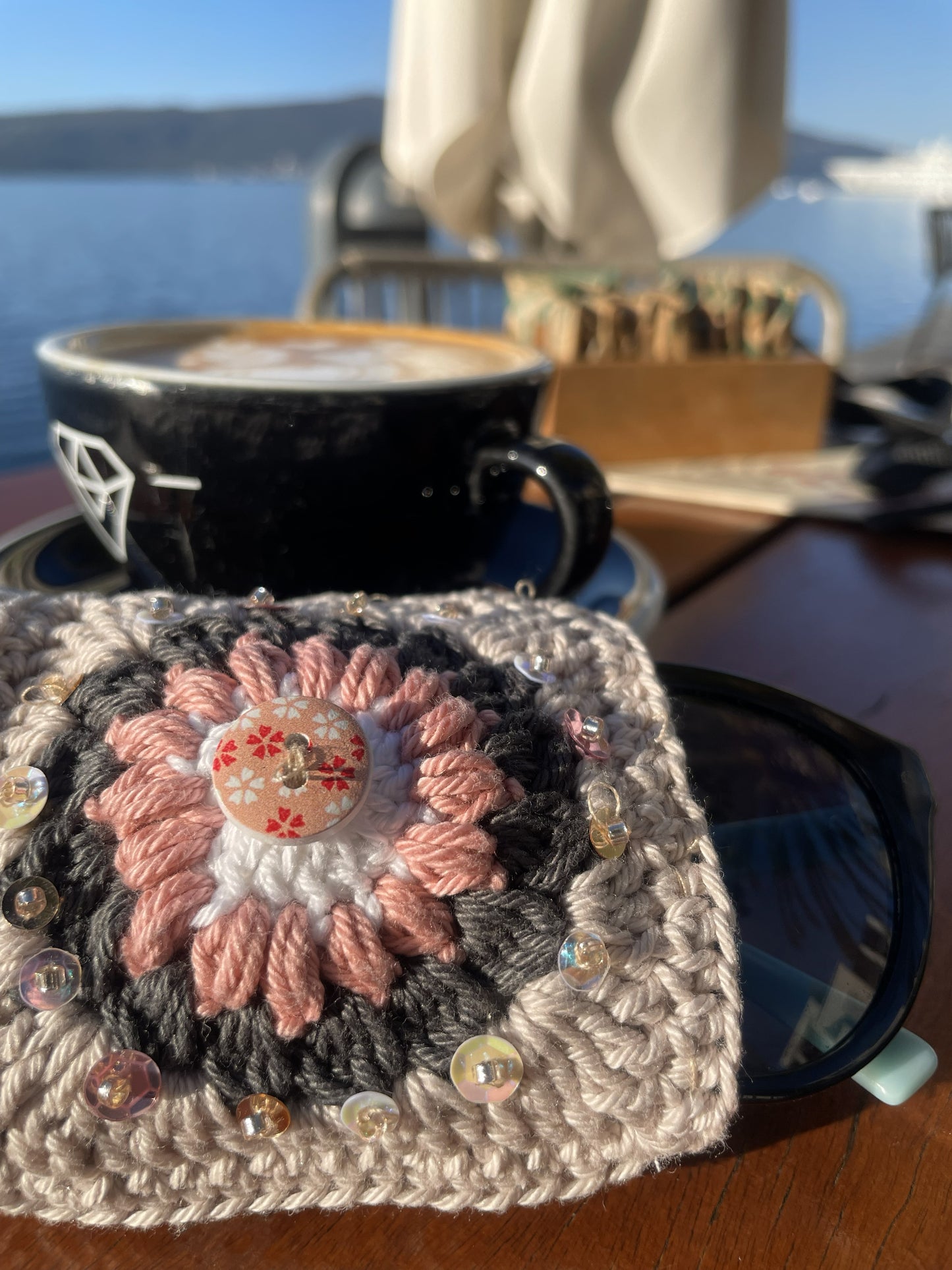 Crocheted eyewear case