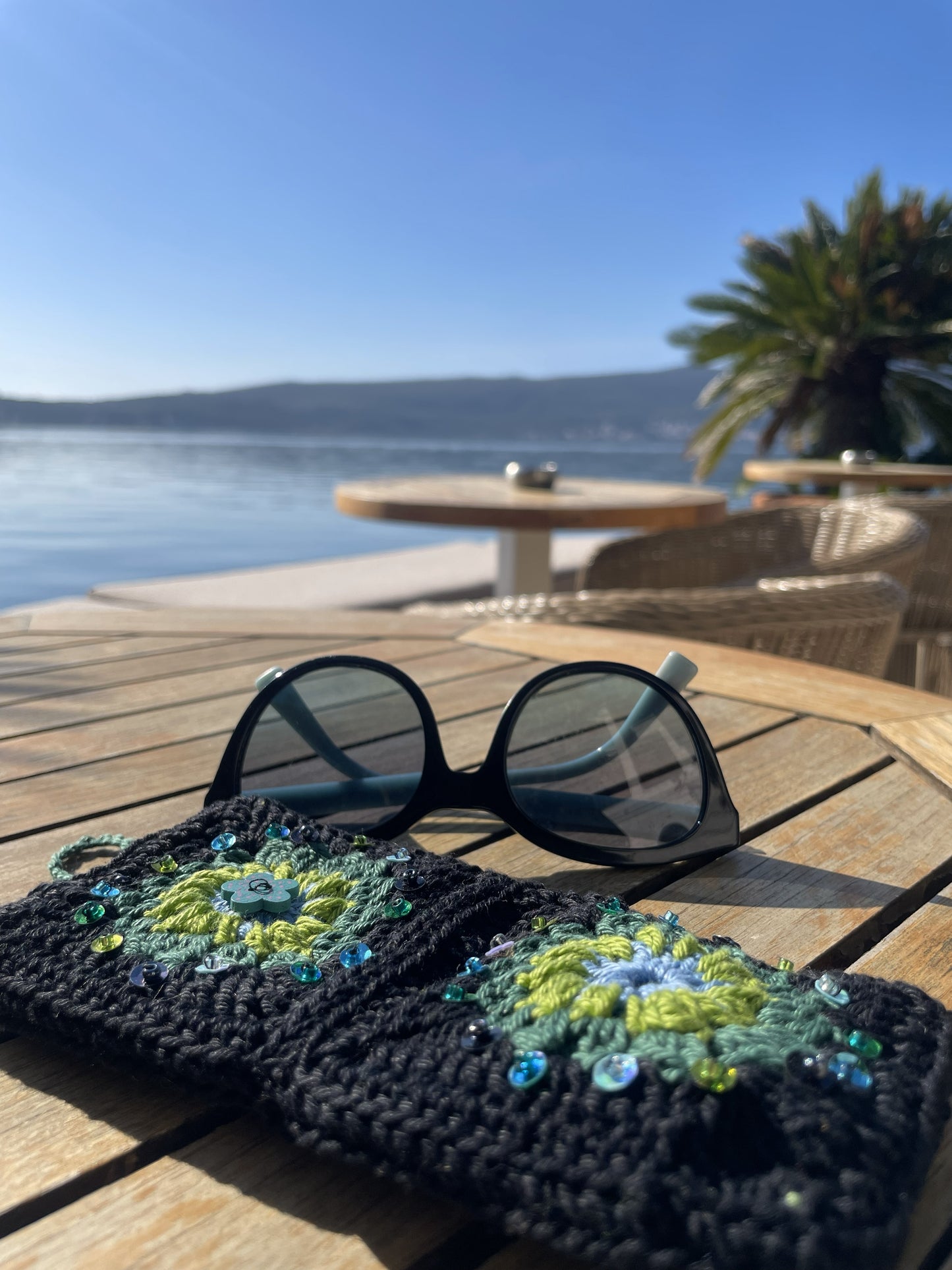 Crocheted eyewear case