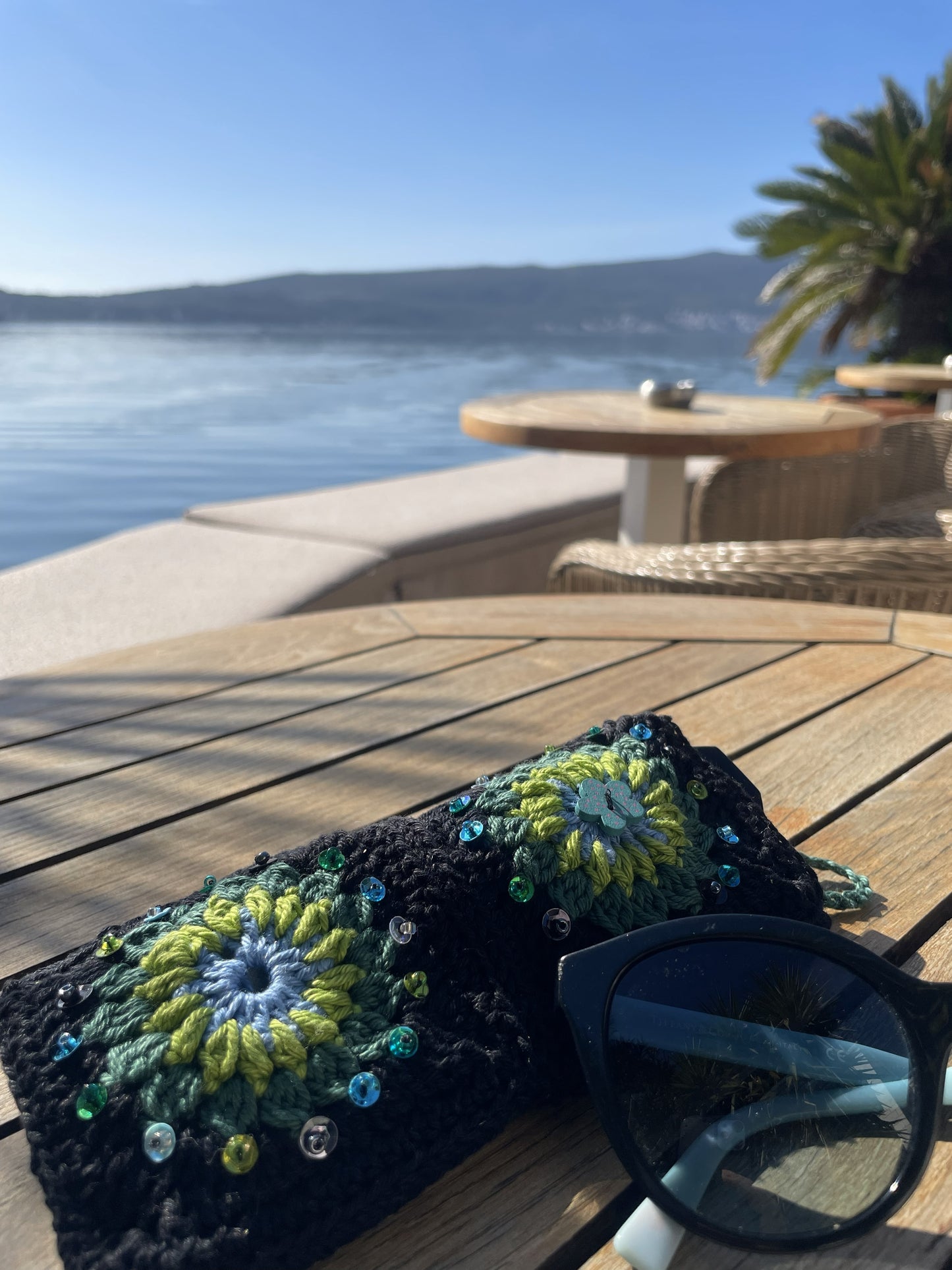 Crocheted eyewear case