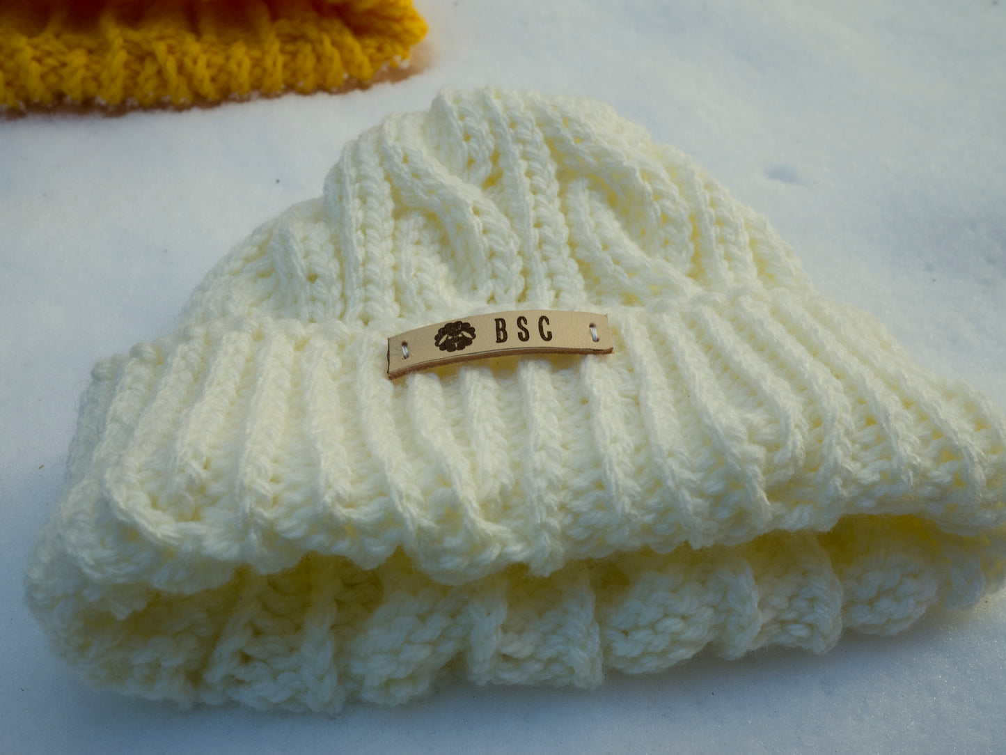 Cable knit beanie