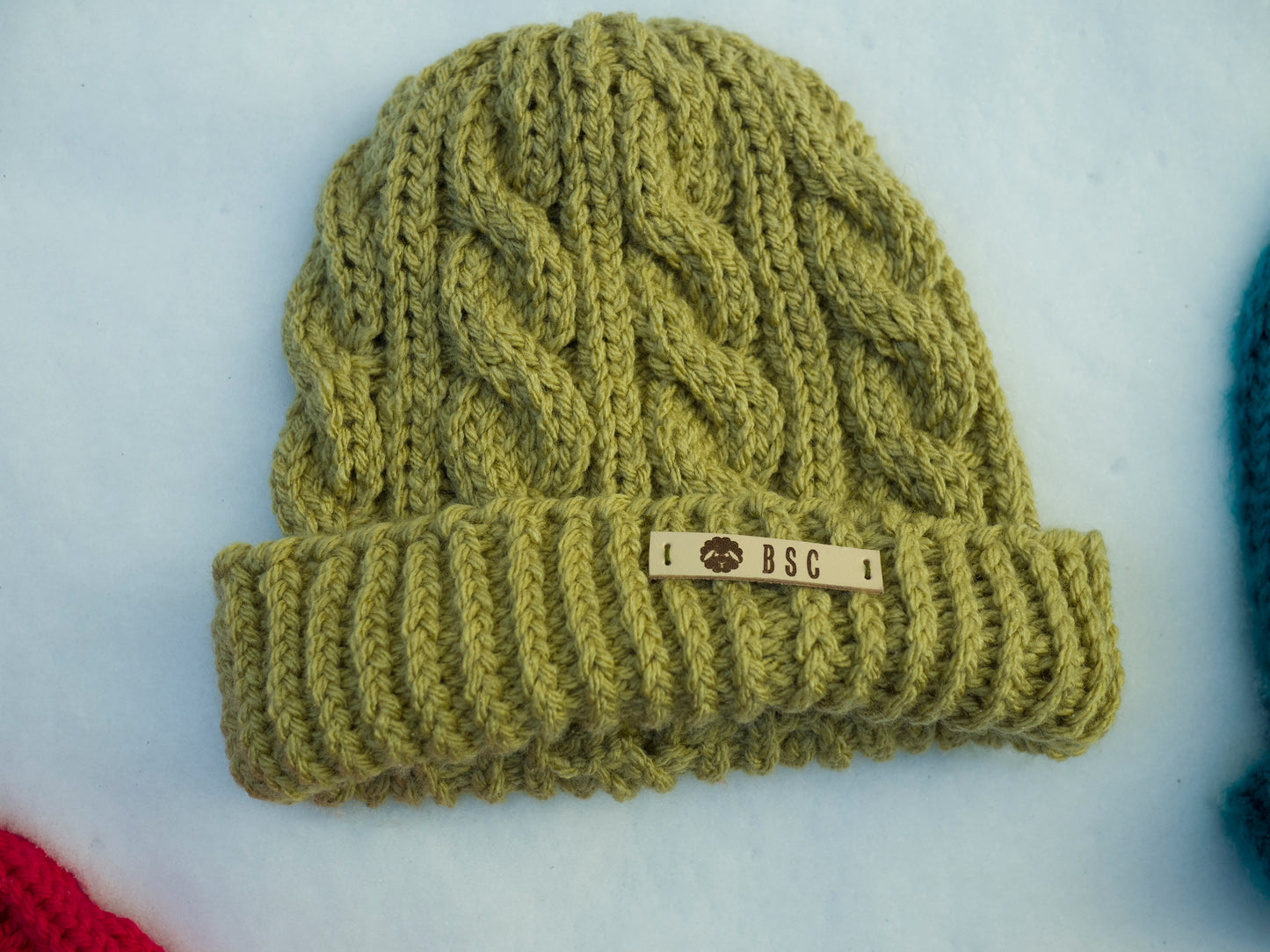 Cable knit beanie
