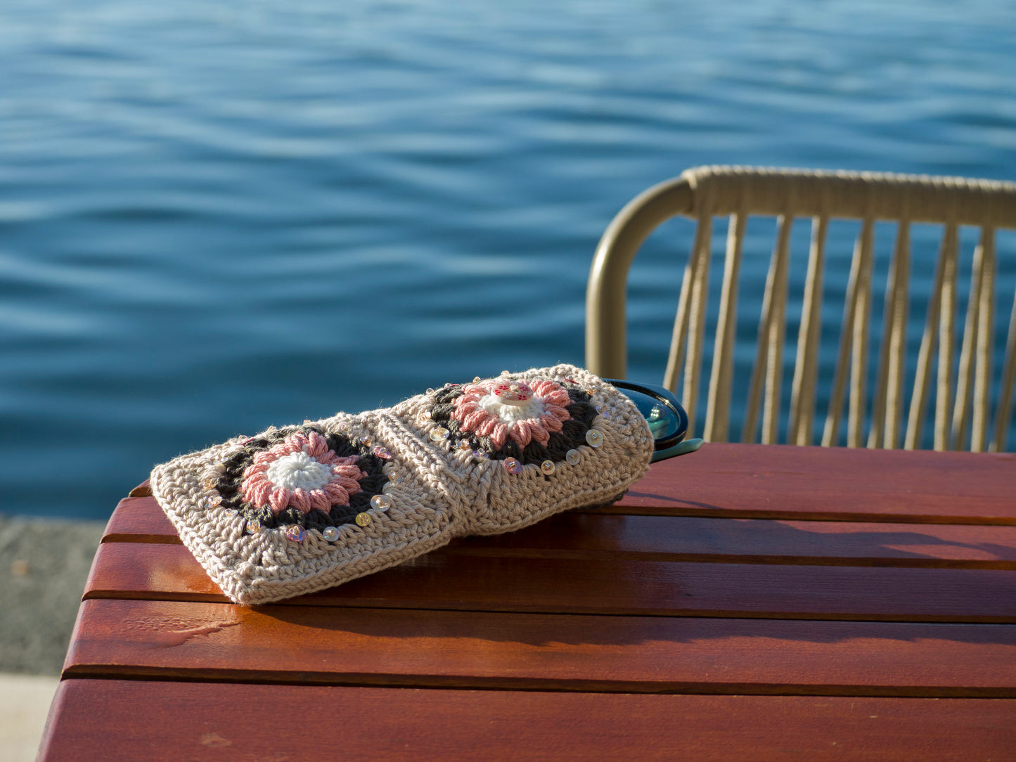 Crocheted eyewear case