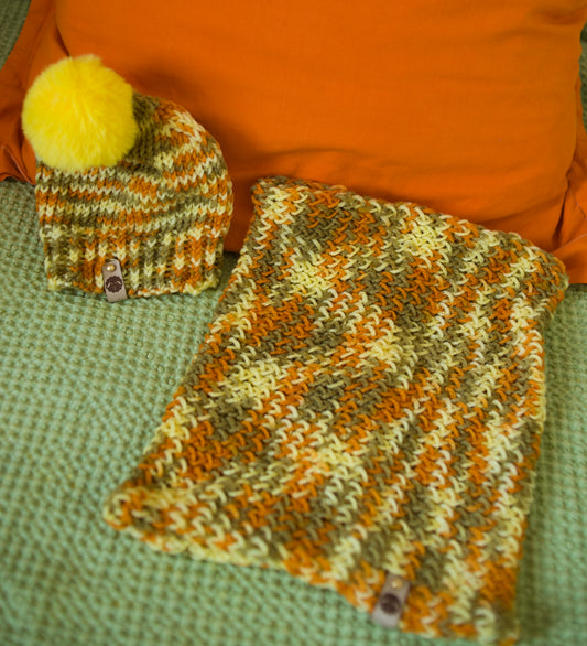 "Comissar" Kid set (beanie & neck warmer)