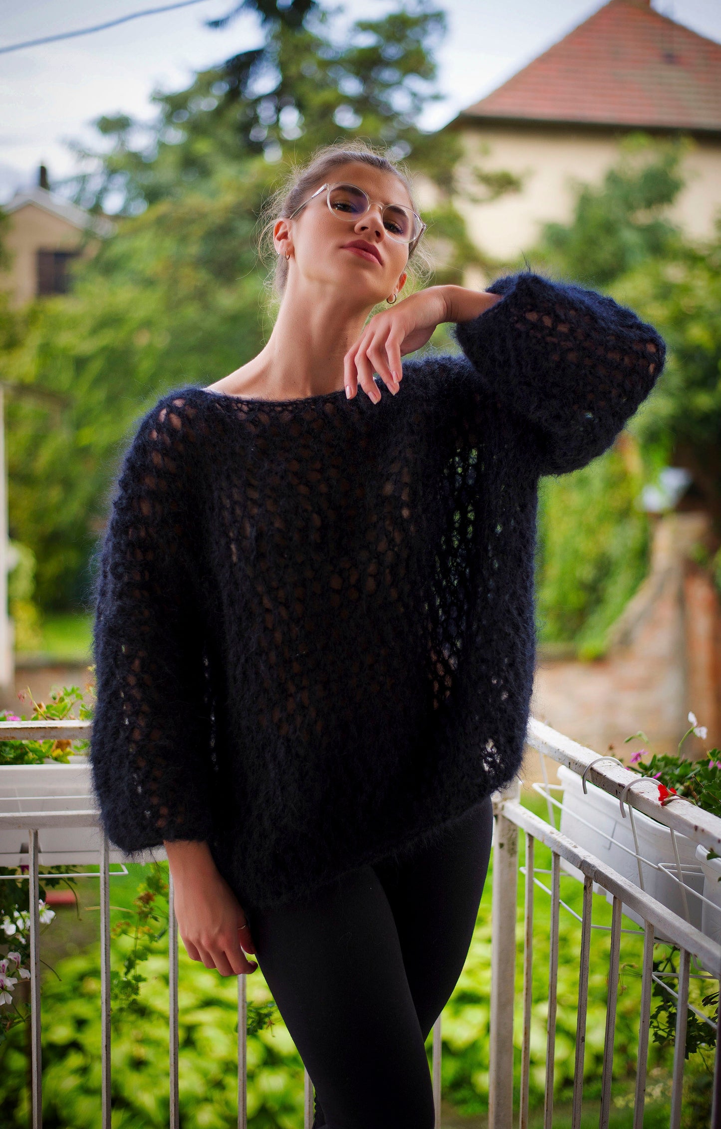 "Married to the Cloud" Black sweater