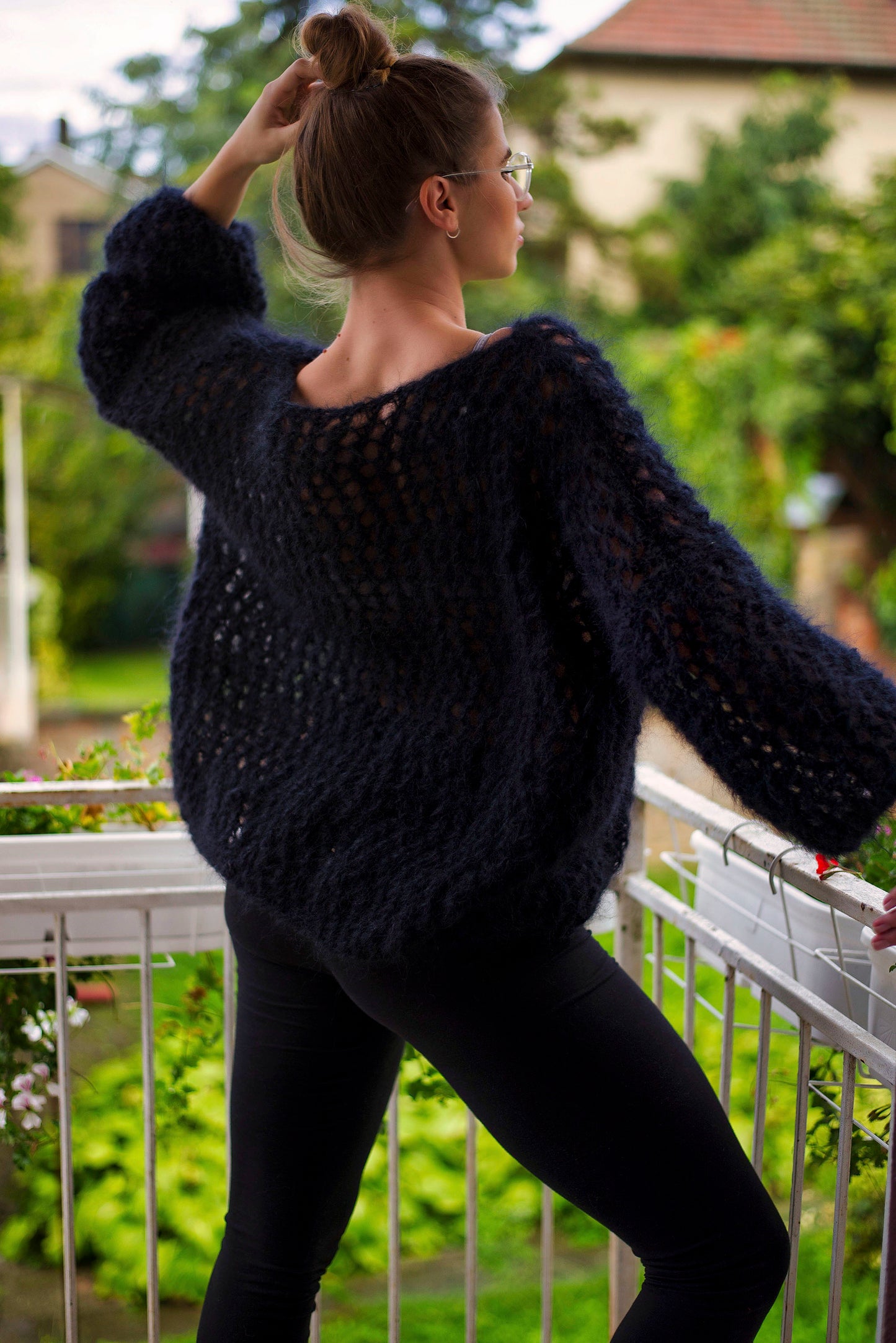 "Married to the Cloud" Black sweater