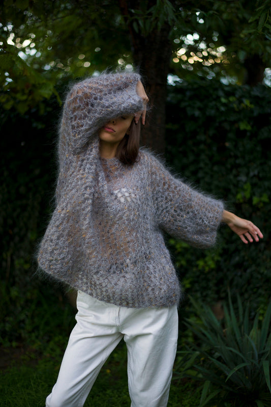 "Married to the Cloud" Grey sweater