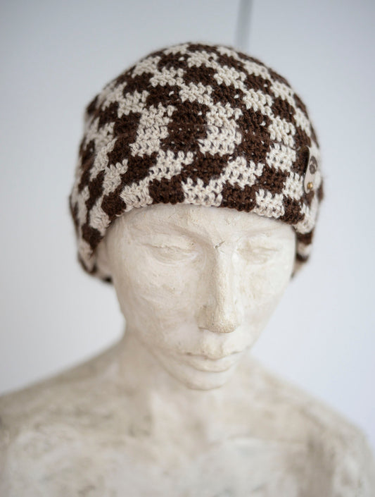 "Chocolate Chess" beanie