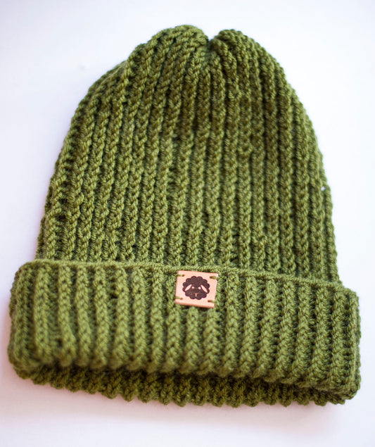 "Men Olive Green" Beanie